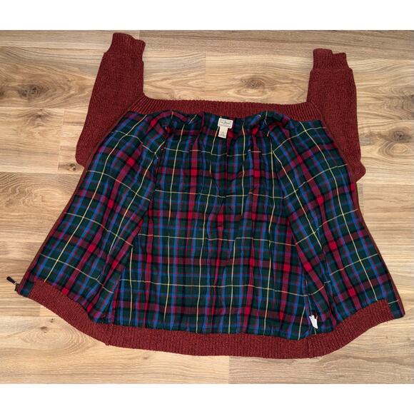 L.L. Bean Men's Rust lined Sweater - 100%Wool - size Large - OB - Picture 10 of 12